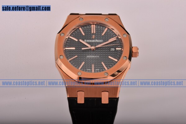 Perfect Replica Audemars Piguet Royal Oak Watch Rose Gold 15400or.oo.d002cr.01bl (BP)